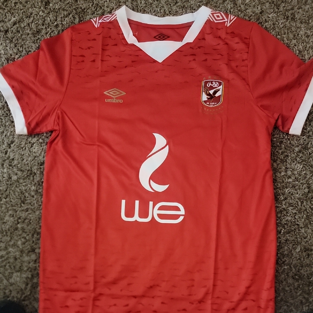AL AHLY EGYPT 2019/2020 HOME FOOTBALL JERSEY UMBRO L SHIRT SOCCER MEN RED